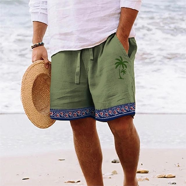 Herren Badeshorts – Relaxed Fit – Grafikprint – Atmungsaktives Material – Knielang