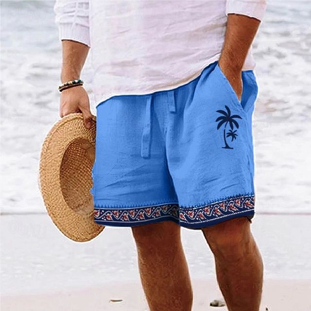 Herren Badeshorts – Relaxed Fit – Grafikprint – Atmungsaktives Material – Knielang
