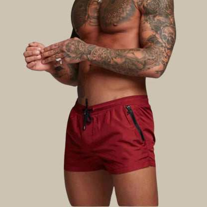 Herren Badeshorts – Slim Fit – Schnell trocknend – Atmungsaktives Gewebe – Zip-Taschen
