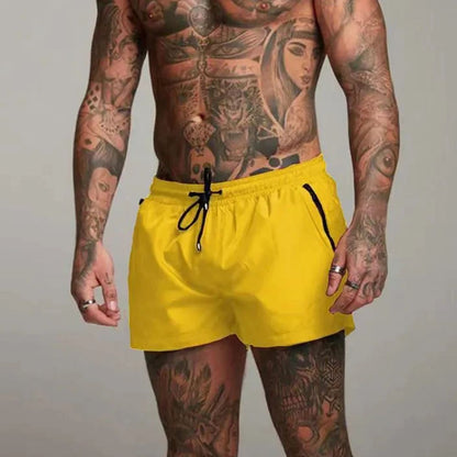 Herren Badeshorts – Slim Fit – Schnell trocknend – Atmungsaktives Gewebe – Zip-Taschen