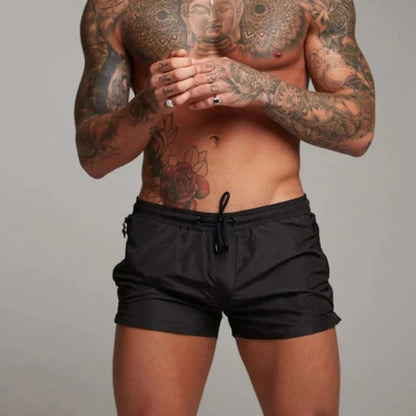 Herren Badeshorts – Slim Fit – Schnell trocknend – Atmungsaktives Gewebe – Zip-Taschen