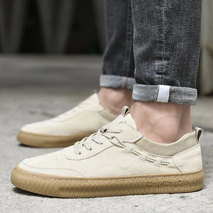 Herren Sneakers – Low Cut – Wildlederoptik – Schnürung – Rutschfeste Sohle