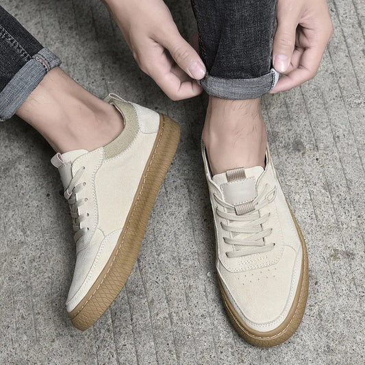 Herren Sneakers – Low Cut – Wildlederoptik – Schnürung – Rutschfeste Sohle