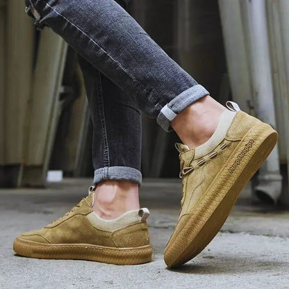 Herren Sneakers – Low Cut – Wildlederoptik – Schnürung – Rutschfeste Sohle
