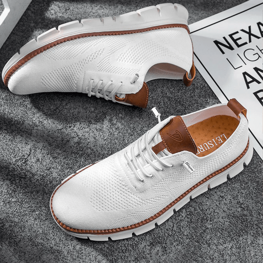 Herren Sneakers – Weiches Strickgewebe – Atmungsaktiv – Flexibler Komfort Fit