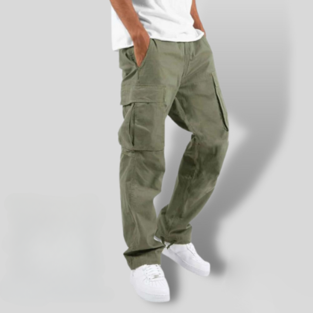 Herren Cargo Hose – Relaxed Fit – Atmungsaktive Struktur – Elastischer Bund