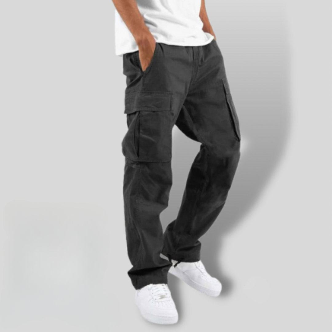 Herren Cargo Hose – Relaxed Fit – Atmungsaktive Struktur – Elastischer Bund