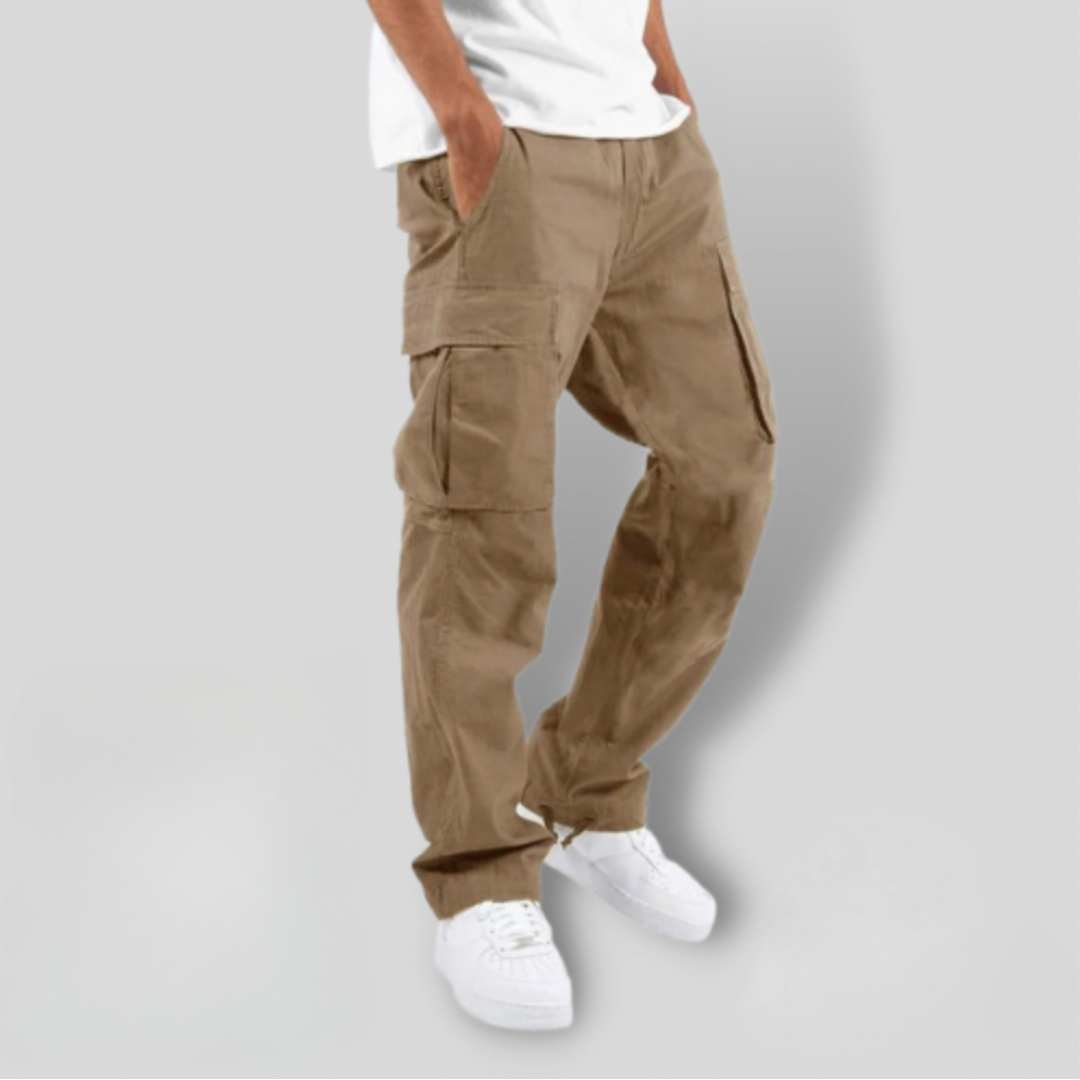 Herren Cargo Hose – Relaxed Fit – Atmungsaktive Struktur – Elastischer Bund
