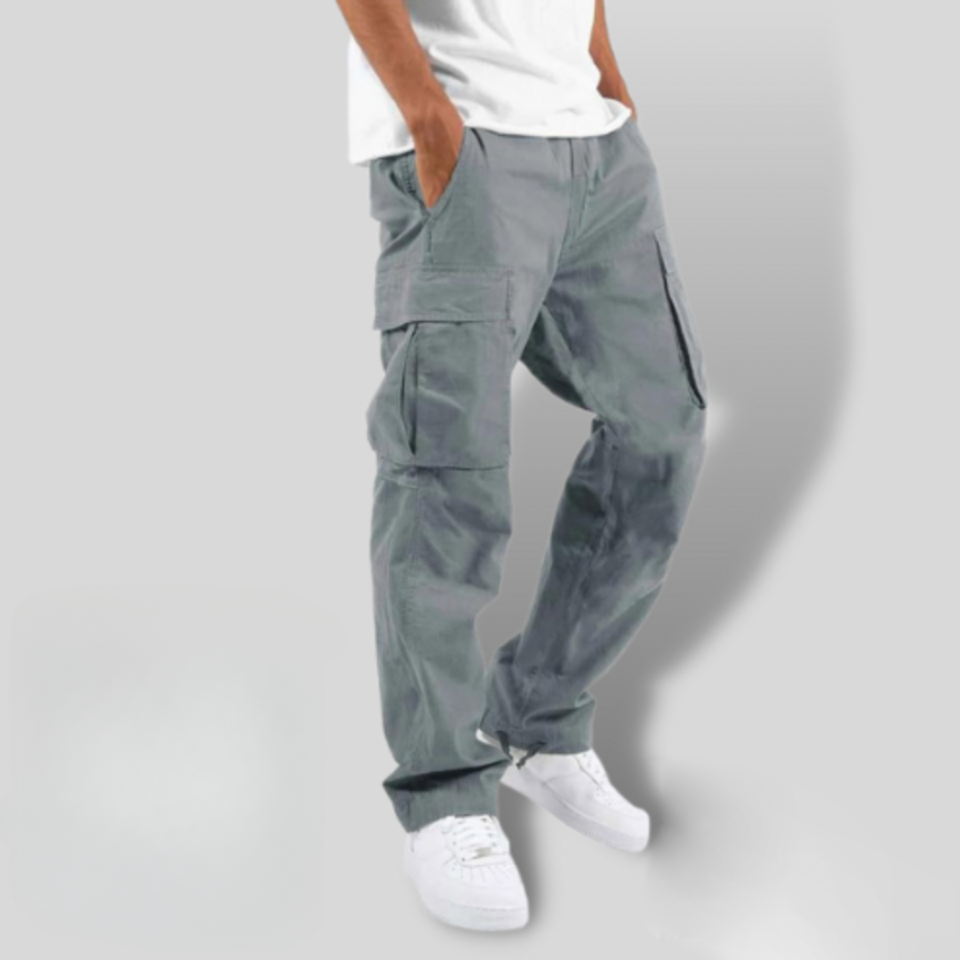 Herren Cargo Hose – Relaxed Fit – Atmungsaktive Struktur – Elastischer Bund