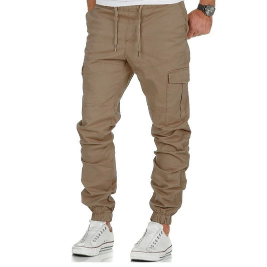Herren Cargo Hose – Relaxed Fit – Tapered Leg – Elastikbund mit Kordelzug – Baumwollmix