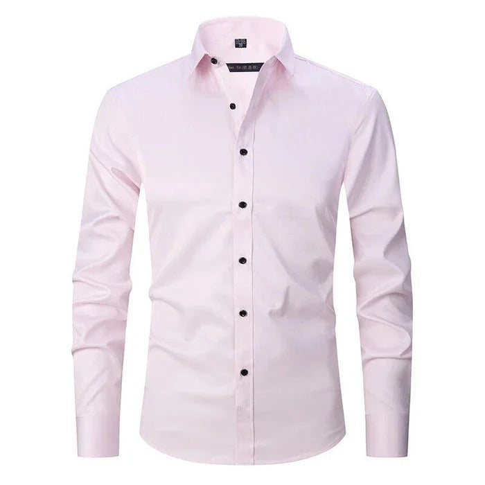 Herren Poloshirt – Slim Fit – Bügelfrei Atmungsaktiv – Langarm Eleganter Stil