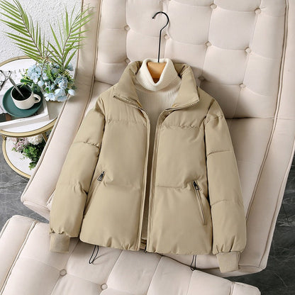 Damen Steppjacke – Oversize Passform – Cotton Mix – Stehkragen – Reißverschluss