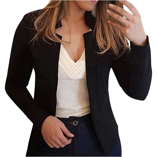 Damen Blazer – Slim Fit – Strukturierter Schnitt – Offenes Design – Lange Ärmel