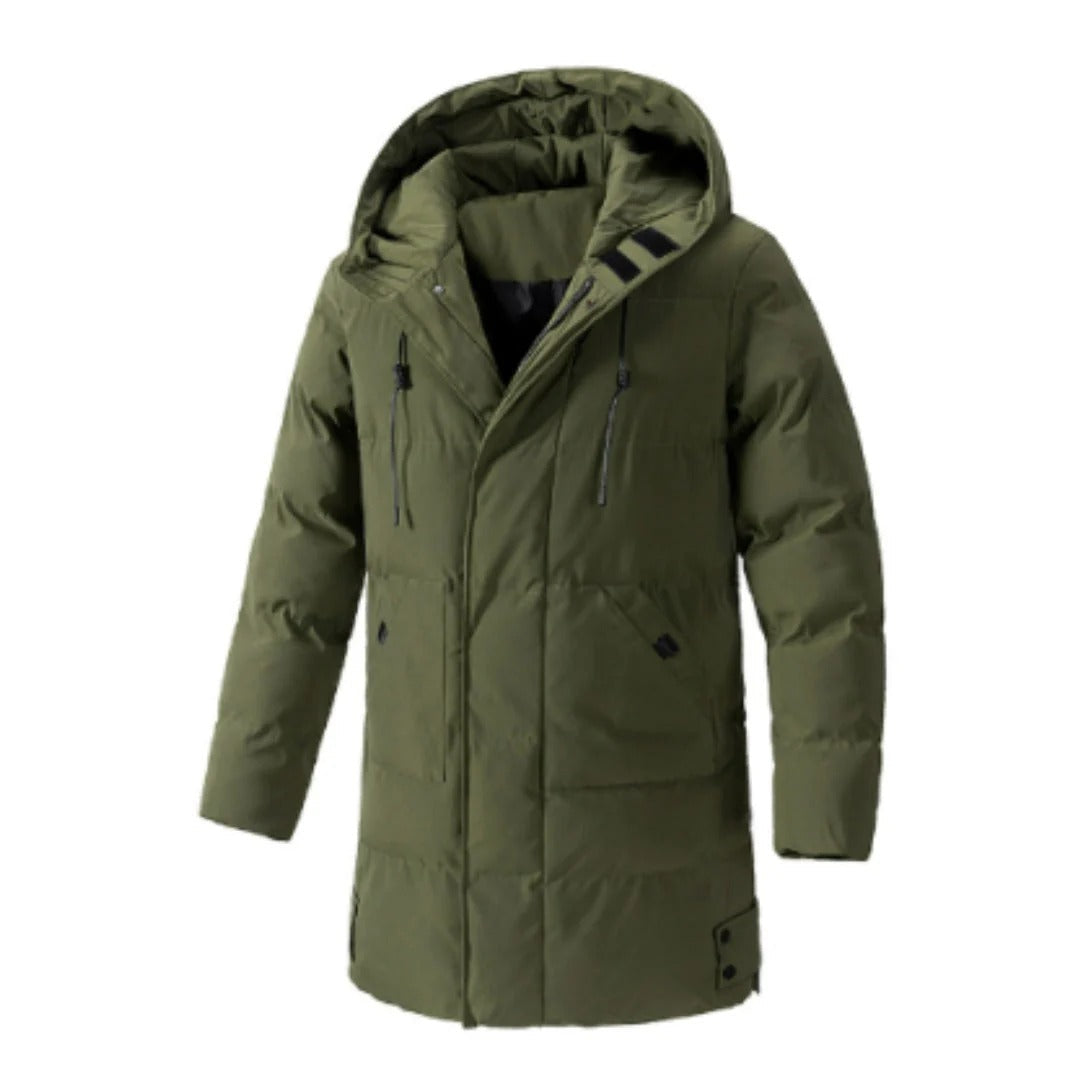 Herren Kapuzenjacke – Wasserabweisend – Gefüttert – Regular Fit – Mittellang mit Klappentaschen