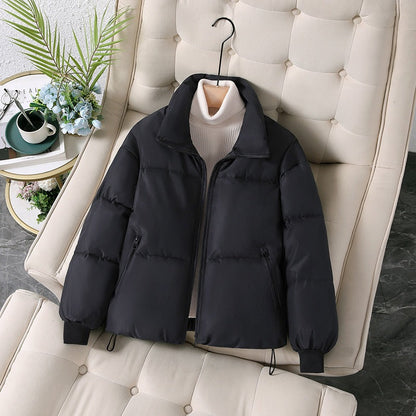 Damen Steppjacke – Oversize Passform – Cotton Mix – Stehkragen – Reißverschluss