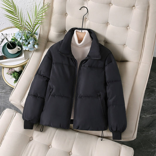 Damen Steppjacke – Oversize Passform – Cotton Mix – Stehkragen – Reißverschluss