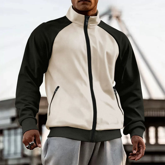 Herren Jacke – Slim Fit – Hoher Kragen – Raglanärmel – Zipper – Casual Look