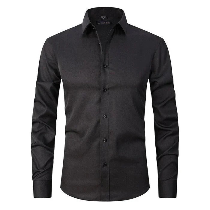 Herren Poloshirt – Slim Fit – Bügelfrei Atmungsaktiv – Langarm Eleganter Stil