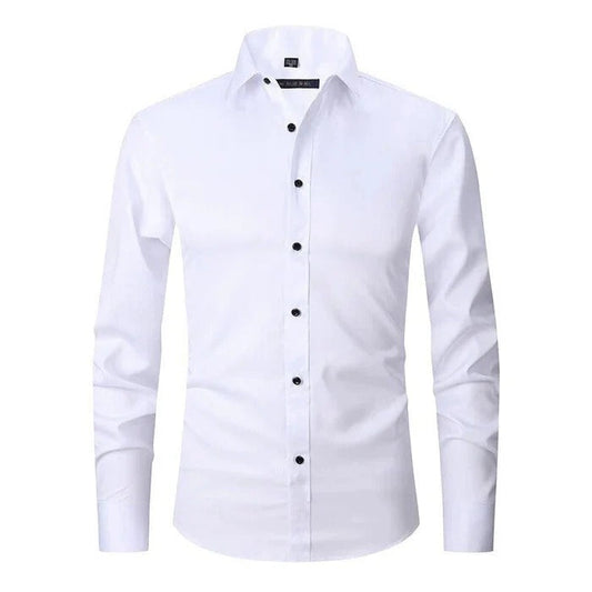 Herren Poloshirt – Slim Fit – Bügelfrei Atmungsaktiv – Langarm Eleganter Stil