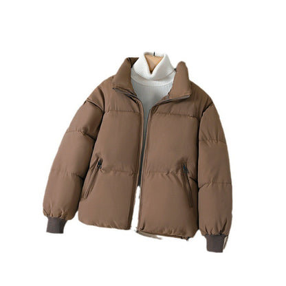 Damen Steppjacke – Oversize Passform – Cotton Mix – Stehkragen – Reißverschluss