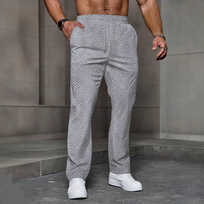 Herren Jogginghose – Relaxed Fit – Strickstruktur – Kordelzugbund – Freizeitlook