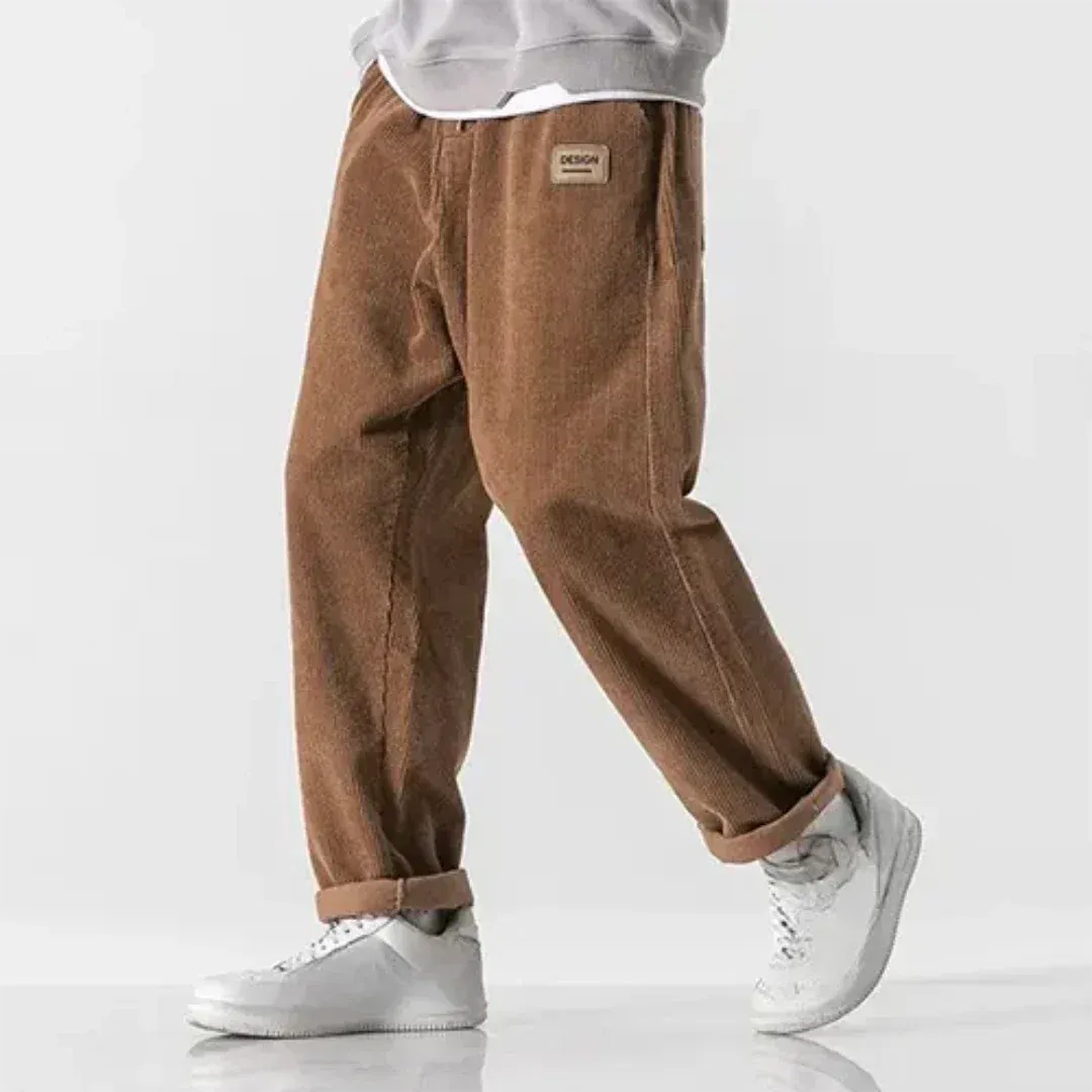 Herren Cordhosen – Oversized Fit – Geripptes Design – Lockerer Streetwear Stil