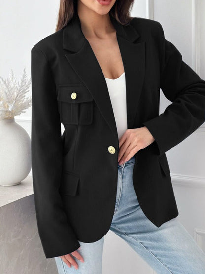 Damen Blazer – Taillierter Schnitt – Doppelreihig – Notch Revers – Langarm