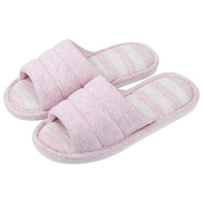 Damen Hausschuhe – Offene Zehen – Gepolsterter Riemen – Weiches Steppdesign