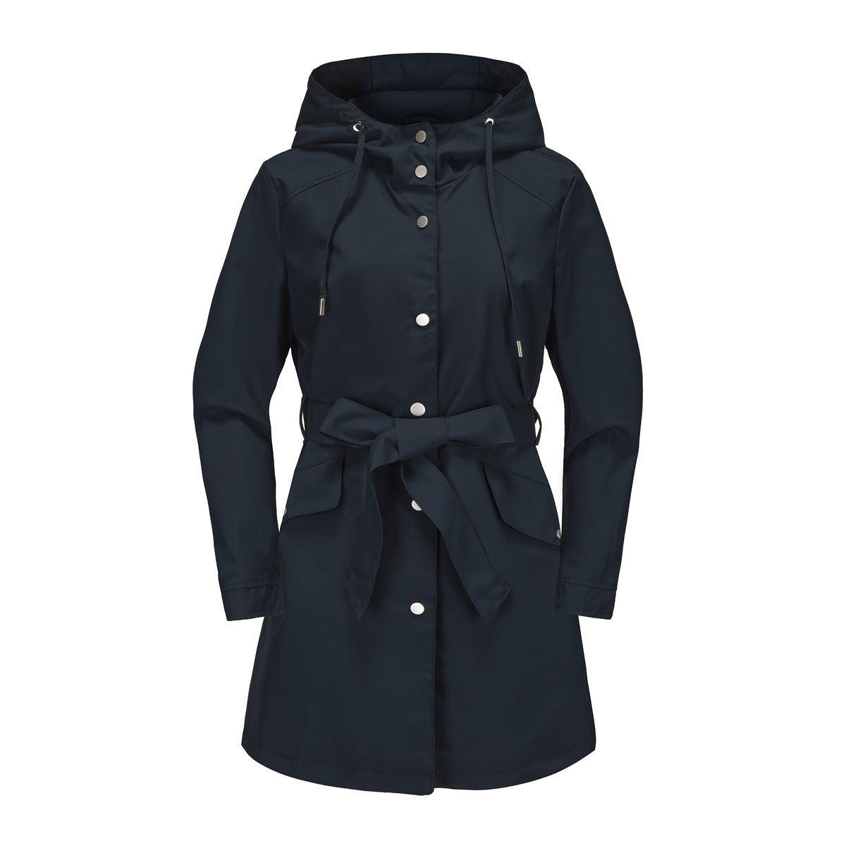 Damen Windbreaker Jacke – Wasserabweisend – Kapuze – Taillengürtel – Bequeme Passform