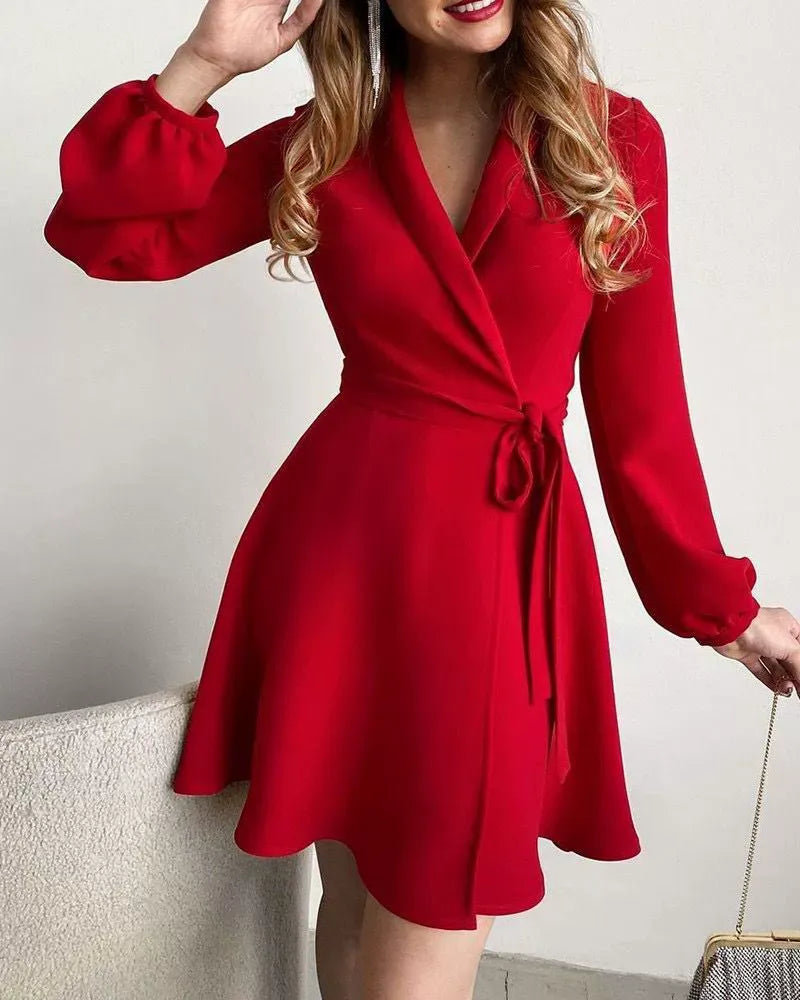 Damen Strickjacke – Lockerer Schnitt – Leichtes Material – Bedruckt mit Gürtel