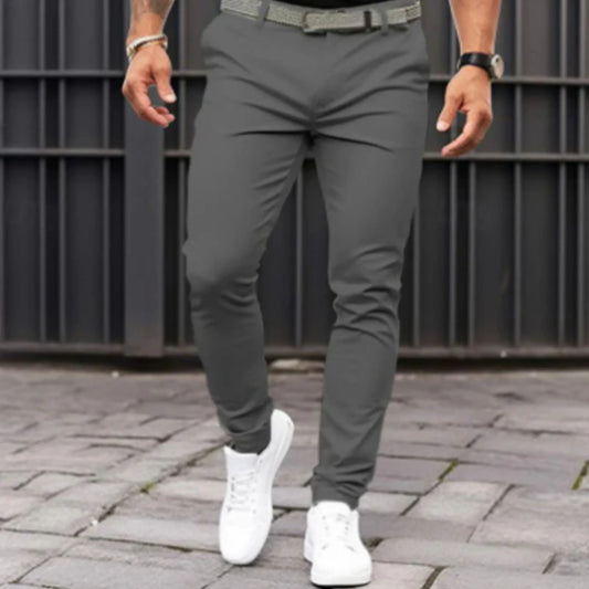 Herren Freizeithose – Slim Fit – Tapered Leg – Atmungsaktiv – Vollständig Lang