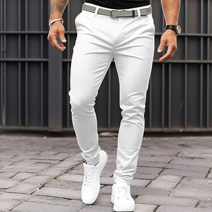 Herren Freizeithose – Slim Fit – Tapered Leg – Atmungsaktiv – Vollständig Lang