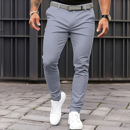 Herren Freizeithose – Slim Fit – Tapered Leg – Atmungsaktiv – Vollständig Lang