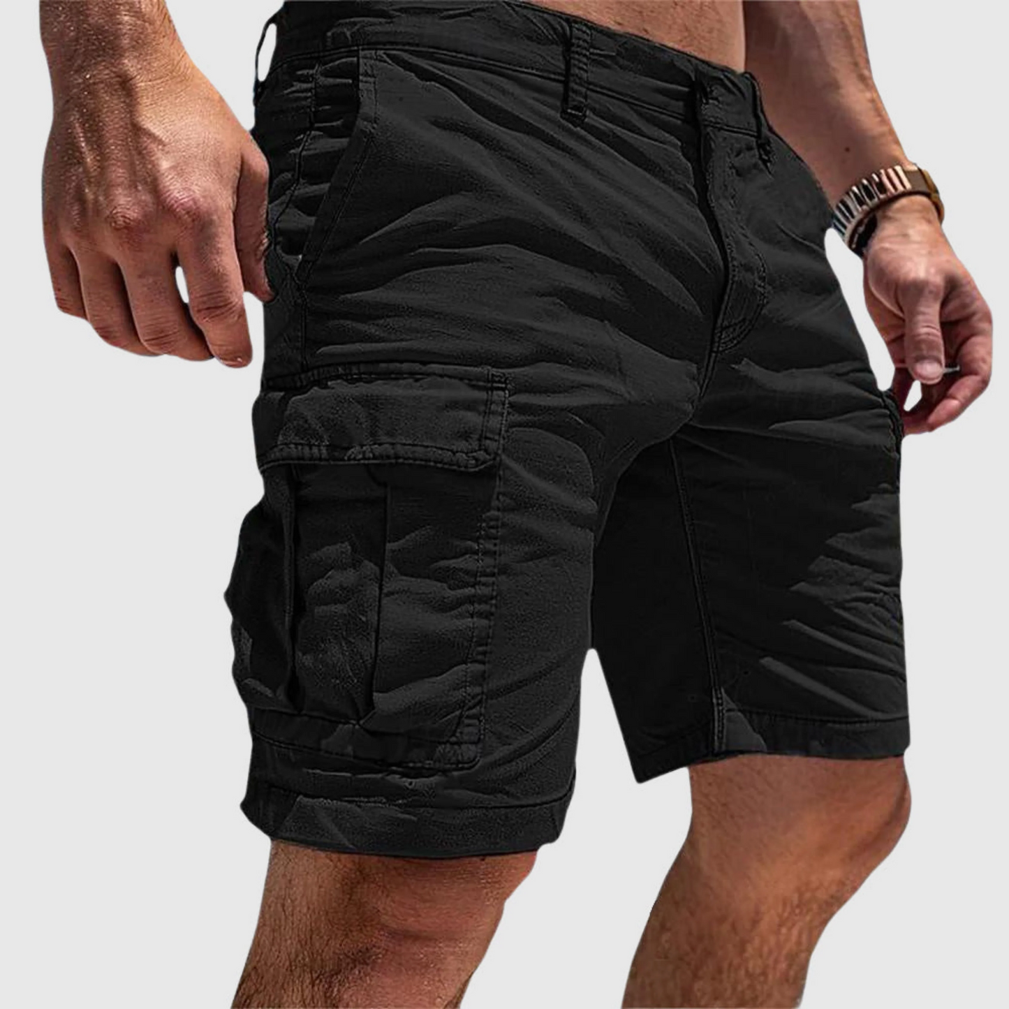 Herren Cargo Shorts – Relaxed Fit – Cotton – Seitentaschen – Knielang – Casual