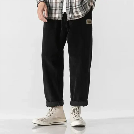 Herren Cordhosen – Oversized Fit – Geripptes Design – Lockerer Streetwear Stil