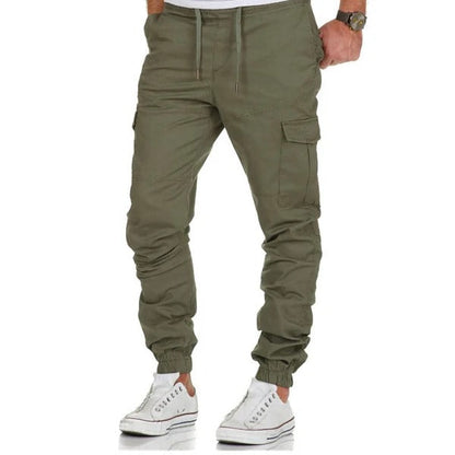 Herren Cargo Hose – Relaxed Fit – Tapered Leg – Elastikbund mit Kordelzug – Baumwollmix