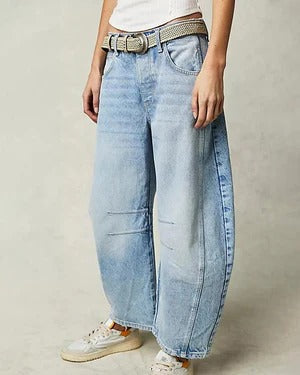 Women’s Straight Jeans – Relaxed Fit – High Rise – Durable Natural Fibers – Full Length