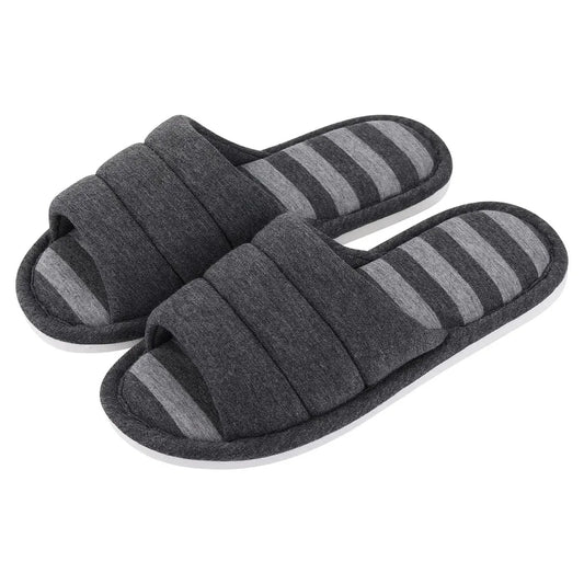 Damen Hausschuhe – Offene Zehen – Gepolsterter Riemen – Weiches Steppdesign