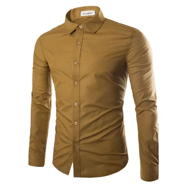 Herren Businesshemd – Slim Fit – Bügelfrei – Atmungsaktive Mischung – Langarm