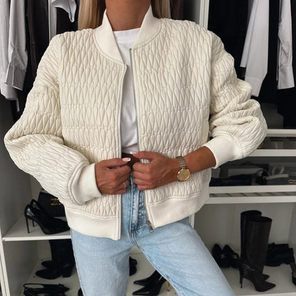 Damen Steppjacke – Oversized Passform – Kurzschnitt – Reißverschluss – Freizeitlook