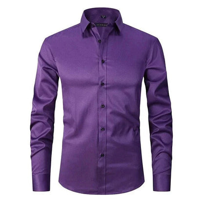 Herren Poloshirt – Slim Fit – Bügelfrei Atmungsaktiv – Langarm Eleganter Stil