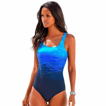 Damen Badeanzug – Figurbetonter Schnitt – Atmungsaktives Material – Scoop-Ausschnitt