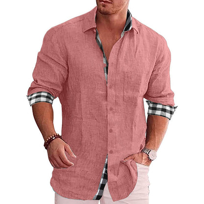 Herren Hemd – Tailored Fit – Langarm – Atmungsaktive Naturfasern – Karodetails