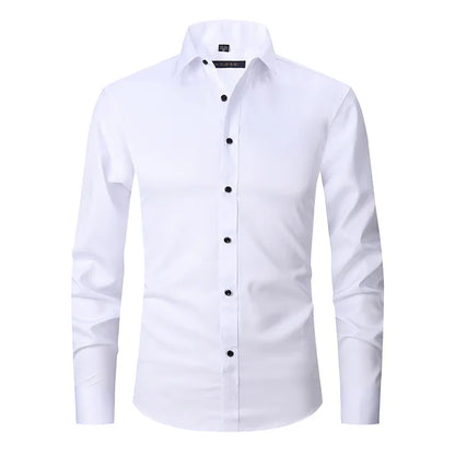 Herren Businesshemd – Slim Fit – Stretchkomfort – Bügelleicht – Kentkragen