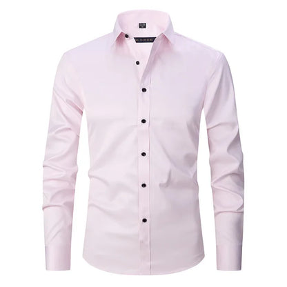 Herren Businesshemd – Slim Fit – Stretchkomfort – Bügelleicht – Kentkragen