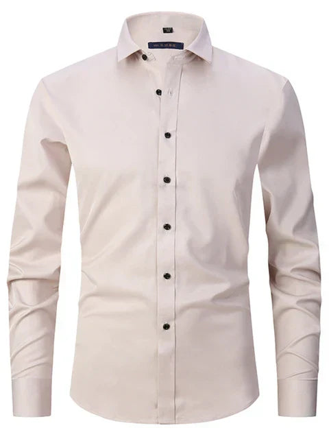 Herren Businesshemd – Slim Fit – Stretchkomfort – Bügelleicht – Kentkragen