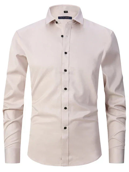 Herren Businesshemd – Slim Fit – Stretchkomfort – Bügelleicht – Kentkragen