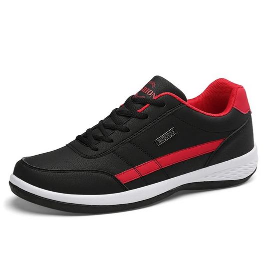 Herren Sneakers – Orthopädisch – Gepolsterte Innensohle – Lederoptik – Schnürung