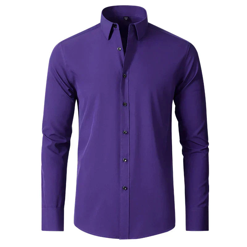 Herren Businesshemd – Slim Fit – Atmungsaktiv – Knitterfrei – Langarm – Button-Down
