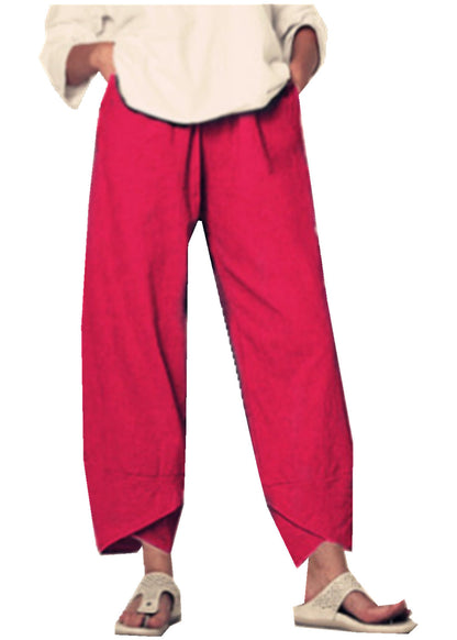 Damen Culottes – Weites Bein – Elastischer Bund – Atmungsaktive Naturfasern – Knöchellang